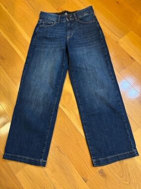 St Johns Bay Women’s 2P Wide Leg Cropped Denim Jeans